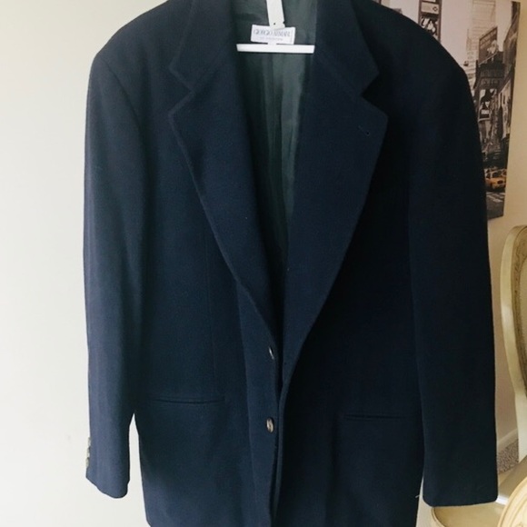 Giorgio Armani Navy Blue Suit Size 44 - Picture 2 of 8